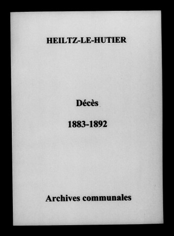 Heiltz-le-Hutier. Décès 1883-1892