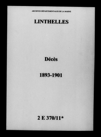 Linthelles. Décès 1893-1901