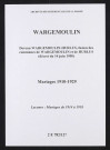 Wargemoulin. Mariages 1910-1929