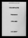 Champagne. Naissances 1793-1852