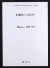 Courcemain. Mariages 1893-1929