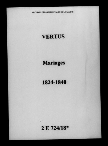 Vertus. Mariages 1824-1840