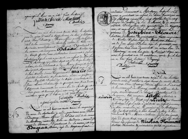 Rosnay. Naissances, publications de mariage, mariages, décès 1833-1842