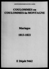 Coulommes. Mariages 1813-1822