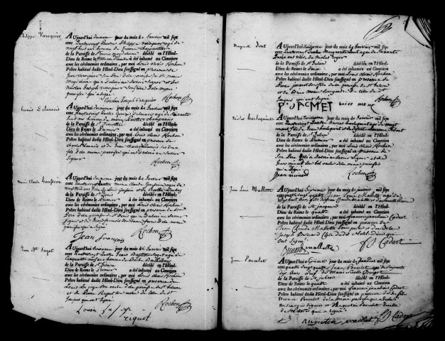 Reims. Hôtel-Dieu. Sépultures 1784-1788