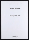 Vauchamps. Mariages 1893-1929