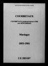 Courbetaux. Mariages 1893-1901
