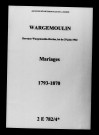 Wargemoulin. Mariages 1793-1870