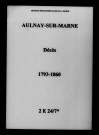 Aulnay-sur-Marne. Décès 1793-1860