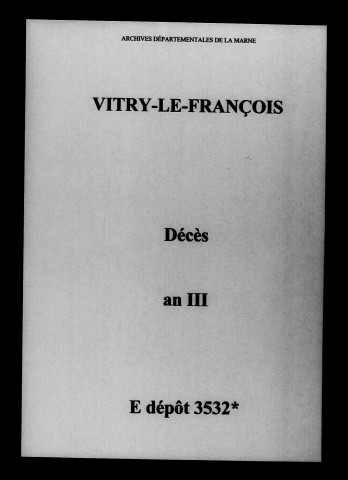 Vitry-le-François. Décès an III