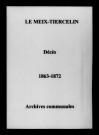 Meix-Tiercelin (Le). Décès 1863-1872