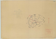Courtagnon (51190). Tableau d'assemblage échelle 1/10000, plan pour 1934, (papier).