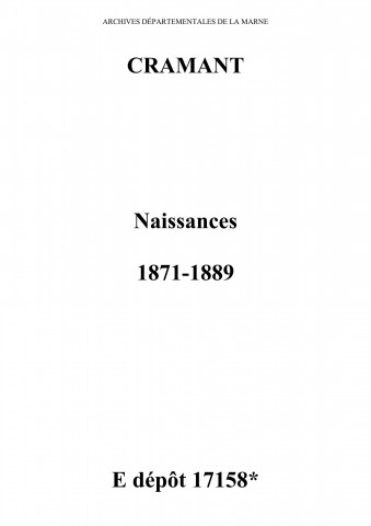 Cramant. Naissances 1871-1889