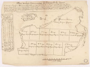 Plan des bois communaux de Vanault-les-Dames, 1798.