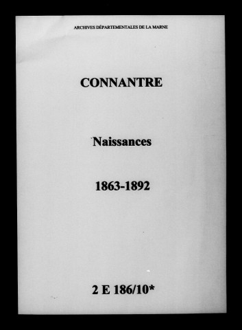Connantre. Naissances 1863-1892