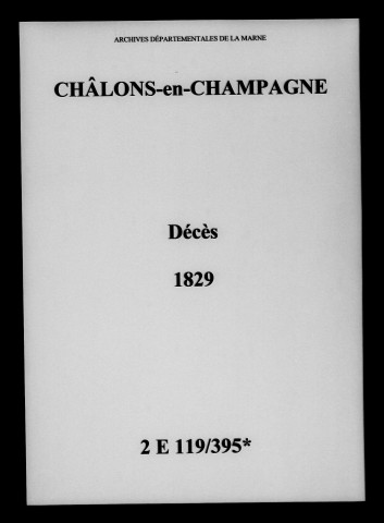 Châlons-sur-Marne. Décès 1829