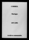 Corbeil. Mariages 1873-1892