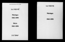 Veuve (La). Mariages, décès 1861-1890