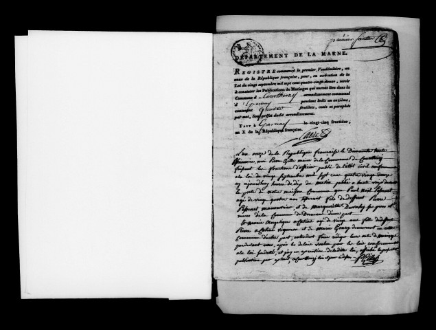 Courthiézy. Publications de mariage, mariages an XI-1832