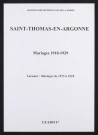 Saint-Thomas-en-Argonne. Mariages 1910-1929