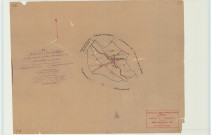 Arzillières-Neuville (51017). Tableau d'assemblage échelle 1/10000, plan révisé pour 1933 (ancienne commune de Neuville-sous-Arzillières (51400), plan non régulier (papier)