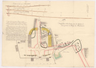 Plan de la basse cour du château et d'une partie du village de Montmort, 1790.