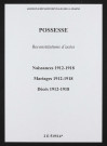 Possesse. Naissances, mariages, décès 1912-1918 (reconstitutions)