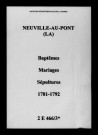 Neuville-au-Pont (La). Baptêmes, mariages, sépultures 1781-1792