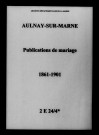 Aulnay-sur-Marne. Publications de mariage 1861-1901