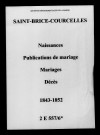 Saint-Brice-Courcelles. Naissances, publications de mariage, mariages, décès 1843-1852