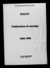 Pogny. Publications de mariage 1862-1901