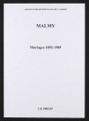 Malmy. Mariages 1892-1909