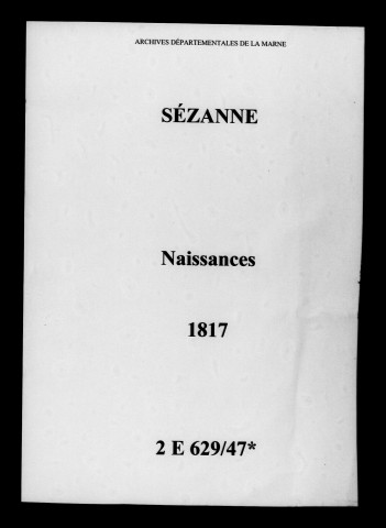 Sézanne. Naissances 1817