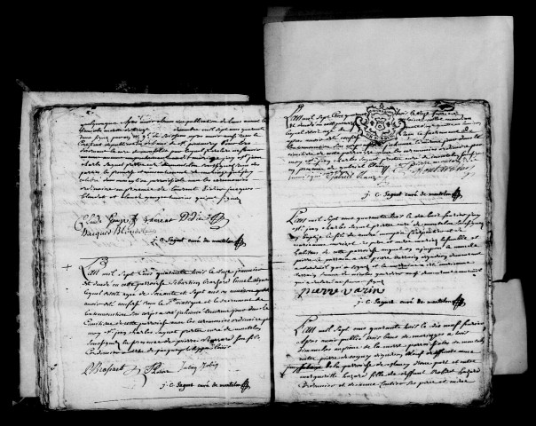 Monthelon. Baptêmes, mariages, sépultures 1743-1746