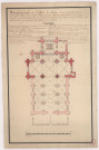 Plan géométral de l'église de Sarry, levé par Jean Baptiste Peletier et Jean Baptiste Deroy architectes, 1778.