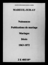 Mareuil-sur-Ay. Naissances, publications de mariage, mariages, décès 1863-1872