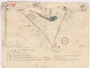 Plan d'un terroir litigieux à Auménancourt-le-Petit (vers 1750)