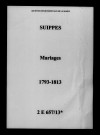 Suippes. Mariages 1793-1813