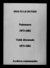 Heiltz-le-Hutier. Naissances et tables décennales des naissances, mariages, décès 1873-1882