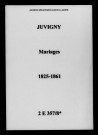 Juvigny. Mariages 1825-1861