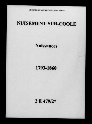 Nuisement-sur-Coole. Naissances 1793-1860