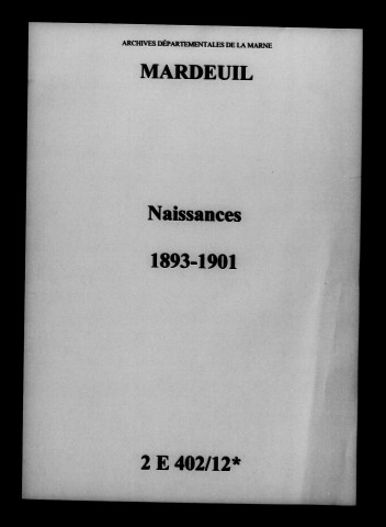 Mardeuil. Naissances 1893-1901