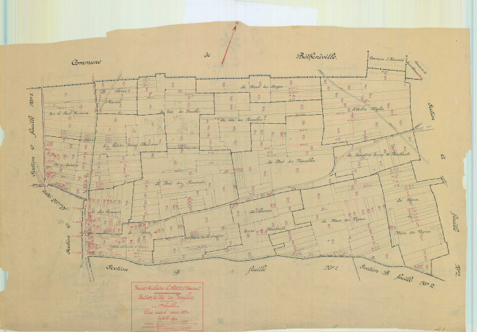 Saint-Hilaire-le-Petit (51487). Section A1 échelle 1/2500, plan mis à jour pour 1934, plan non régulier (papier).