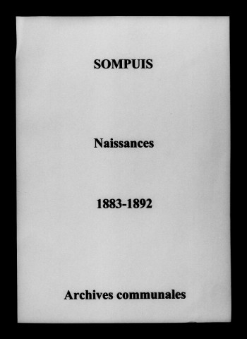 Sompuis. Naissances 1883-1892
