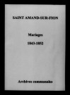Saint-Amand. Mariages 1843-1852