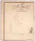 Plan de la ville de Reims, carte C, maisons chargées de cens et surcens envers la commanderie de Reims : n° 6, maison rue Porte de Mars n° 1086