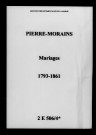 Pierre-Morains. Mariages 1793-1861
