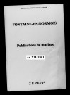 Fontaine-en-Dormois. Publications de mariage an XII-1901