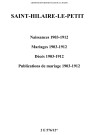 Saint-Hilaire-le-Petit. Naissances, décès, mariages, publications de mariage 1903-1912