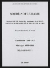 Soudé-Notre-Dame. Naissances, mariages, décès 1898-1911 (reconstitutions)